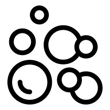Soap bubbles floating icon representing hygiene and cleanliness Stock Illustration