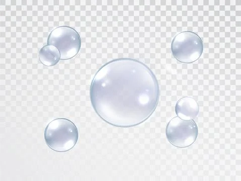 Soap Bubbles Floating Stock Illustration