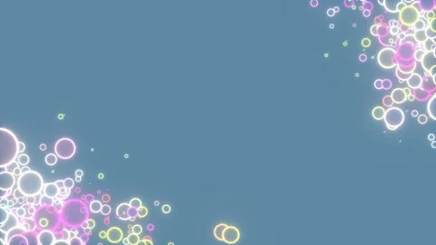 Soap bubbles fly in the corners of the screen.Plexus structure evolving in Stock Footage 99041294