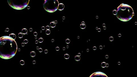 Soap Bubbles flying from left to right. Stock Footage 117269358