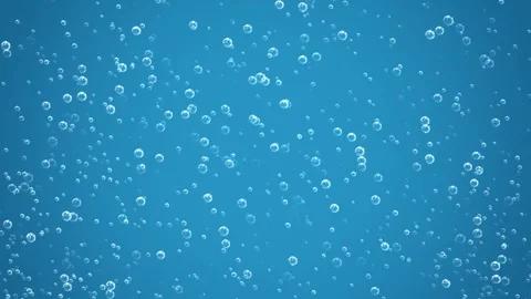 Soap bubbles generated from above and floating down on blue background, 4k, loop Stock Footage 276324108