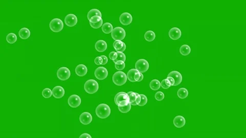 Soap bubbles green screen motion graphics Stock Footage 224615341