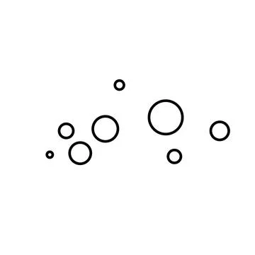 Soap bubbles hand drawn doodle style Stock Illustration