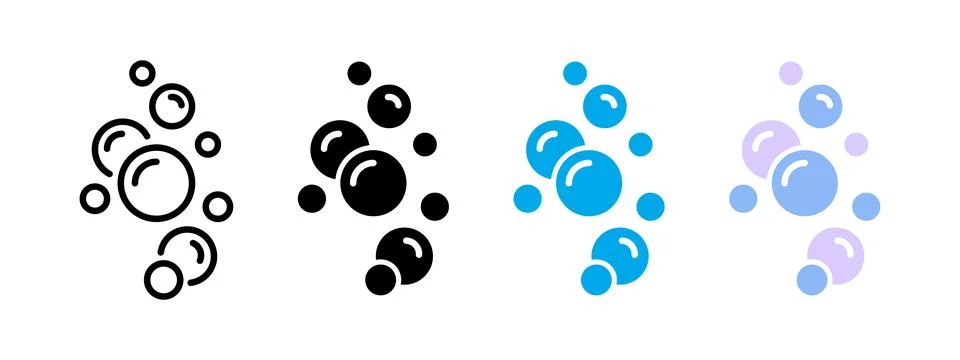 Soap bubbles icon. Foam bubble symbol. Sparkling water vector illustration... Stock Illustration