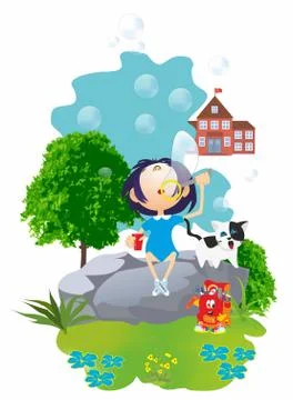 Soap bubbles Stock Illustration