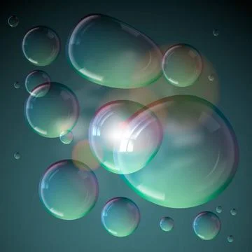 Soap bubbles isolated on grey background. Soap bubbles isolated on grey ba... Stock Photos