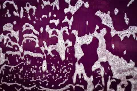 Soap bubbles lilac background Stock Photos