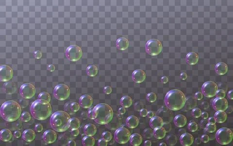 Soap bubbles located below Stock Illustration