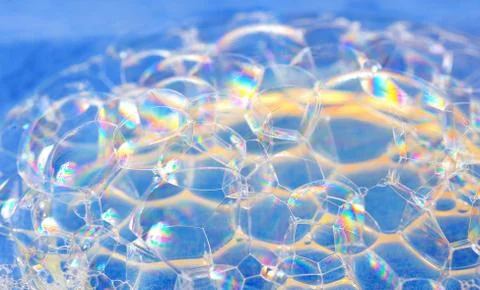 Soap bubbles macro Foto stock