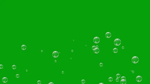Soap bubbles motion graphics with green screen background Stock Footage 124005746