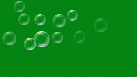 Soap bubbles motion graphics with green screen background Stock Footage 133156469