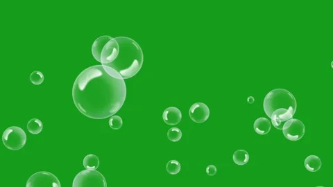 Soap bubbles motion graphics with green screen background Stock Footage 135968502