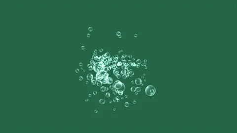 Soap bubbles in motion. Green screen Stock Footage 138436137