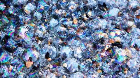 Soap bubbles natural stone background hd footage nobody Stock Footage 107919954