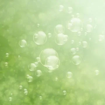 Soap bubbles on a nature background Illustrazione stock