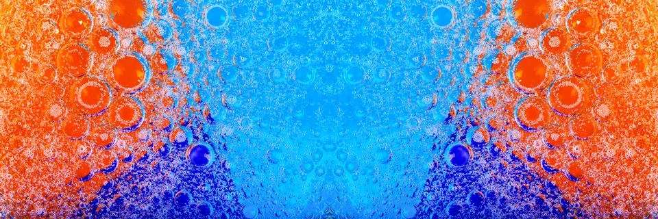 Soap bubbles panoramic Foto stock