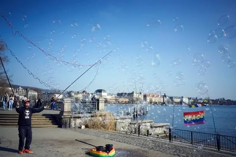 Soap bubbles 스톡 사진