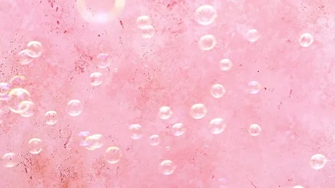 Soap bubbles on pink background 스톡 동영상 252368372