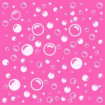 Soap bubbles on a pink background. Ilustração Stock