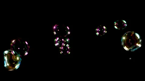 Soap Bubbles Pop At The Same Time Stock Footage 332564155