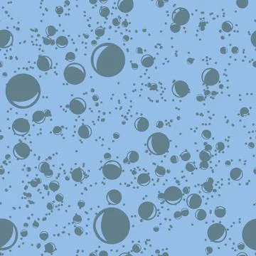 Soap Bubbles print. Bubbles in water seamless pattern. Stockillustratie