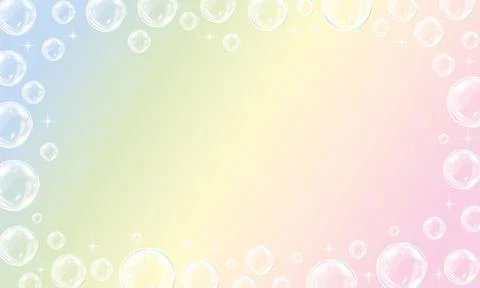 Soap bubbles rainbow background. Vector abstract multicolor background. Stock Illustration