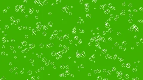 Soap bubbles rising on green screen for playful summer overlay 4K Stock Footage 336482706