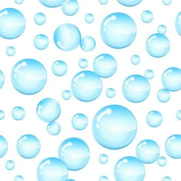 Soap bubbles seamless pattern. Bubbles in water seamless pattern. Circle an.. 스톡 일러스트