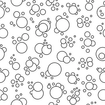 Soap bubbles. Seamless pattern. Coloring Page. Stockillustratie