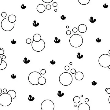 Soap bubbles. Seamless pattern. Coloring Page. 스톡 일러스트