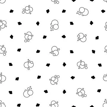 Soap bubbles. Seamless pattern. Coloring Page. イラスト素材