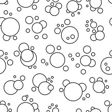 Soap bubbles. Seamless pattern. Coloring Page. 스톡 일러스트