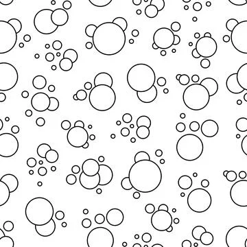 Soap bubbles. Seamless pattern. Coloring Page. イラスト素材