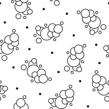 Soap bubbles. Seamless pattern. Coloring Page. イラスト素材