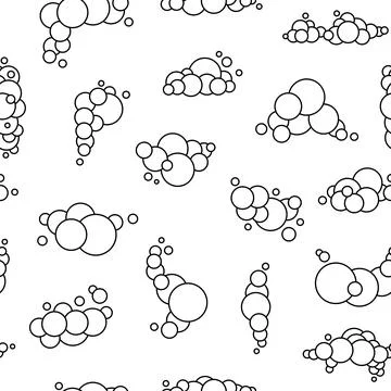 Soap bubbles. Seamless pattern. Coloring Page. Stock Illustration