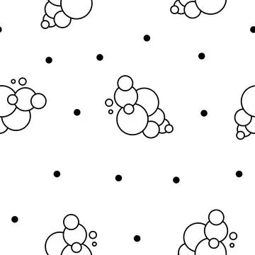 Soap bubbles. Seamless pattern. Coloring Page. イラスト素材