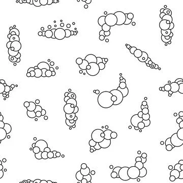 Soap bubbles. Seamless pattern. Coloring Page. イラスト素材