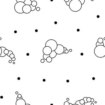 Soap bubbles. Seamless pattern. Coloring Page. Stockillustratie