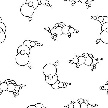 Soap bubbles. Seamless pattern. Coloring Page. イラスト素材