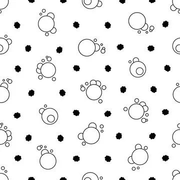 Soap bubbles. Seamless pattern. Coloring Page. イラスト素材