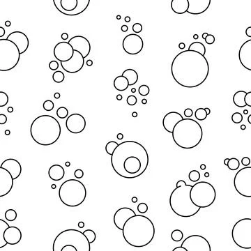 Soap bubbles. Seamless pattern. Coloring Page. イラスト素材