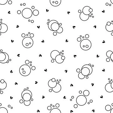 Soap bubbles. Seamless pattern. Coloring Page. Stockillustratie