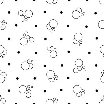 Soap bubbles. Seamless pattern. Coloring Page. Stock Illustration