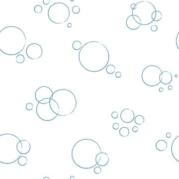 Soap bubbles seamless pattern vector graphic Stockillustratie
