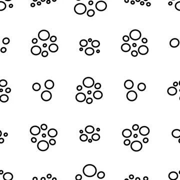 Soap bubbles. Seamless vector pattern. Endless ornament of circles Illustrazione stock