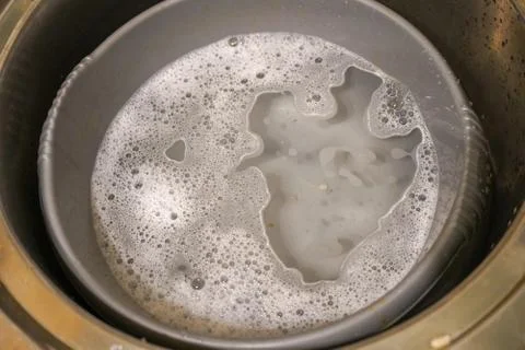 Soap bubbles in a sink Stock Photos