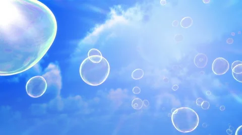 Soap Bubbles Sky Background (Loop) Vidéo 61527654