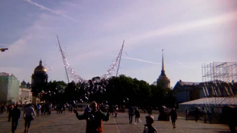 Soap bubbles slowmotion  background Stock Footage 90103396