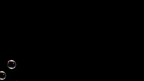 Soap Bubbles started fly from left side to right. Stock Footage 117269492