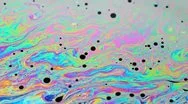 Soap Bubbles Surface Macro Fast Movement. Stock Footage